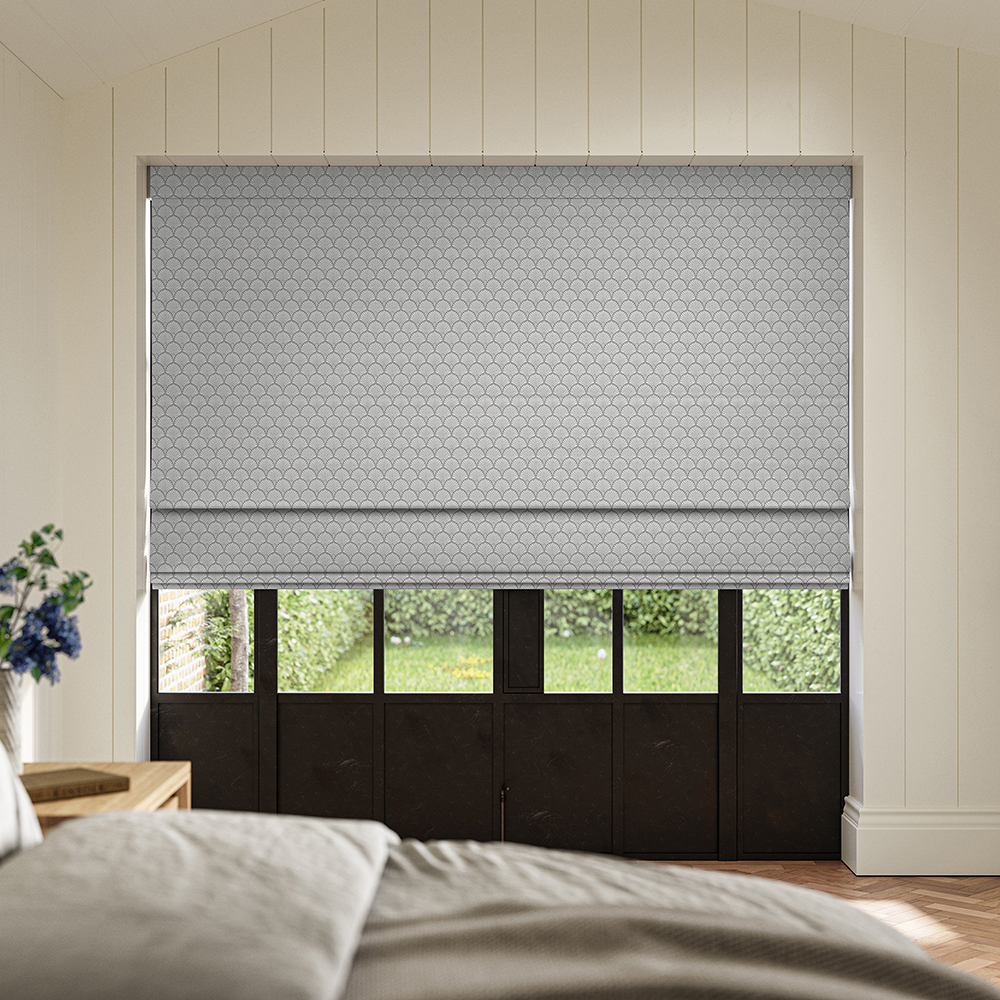 Paros Silver Roman Blind