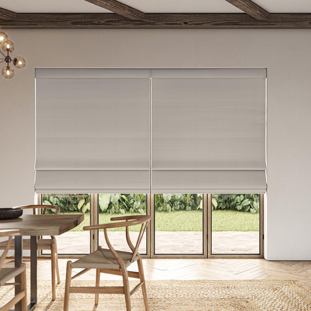 Meryl Graphite Roman Blind