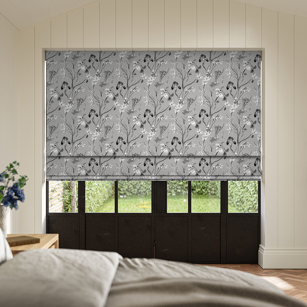 Iris Charcoal Roman Blind