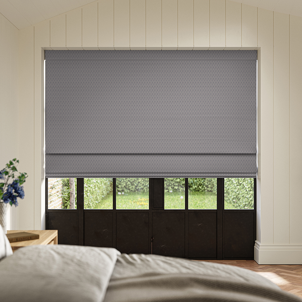 Ortega Graphite Roman Blind