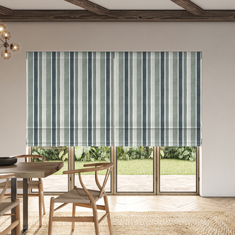 Serena Azure Roman Blind