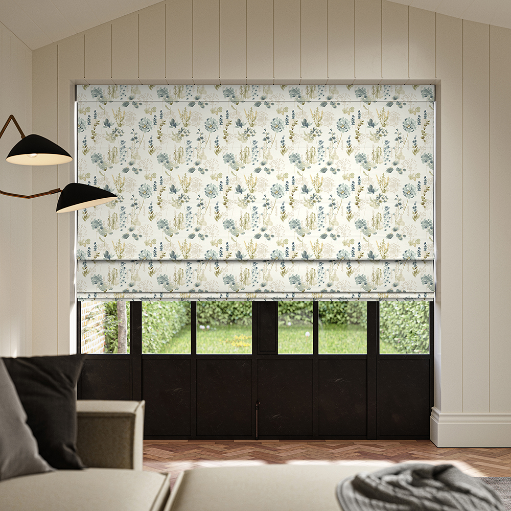 Rubina Azure Roman Blind