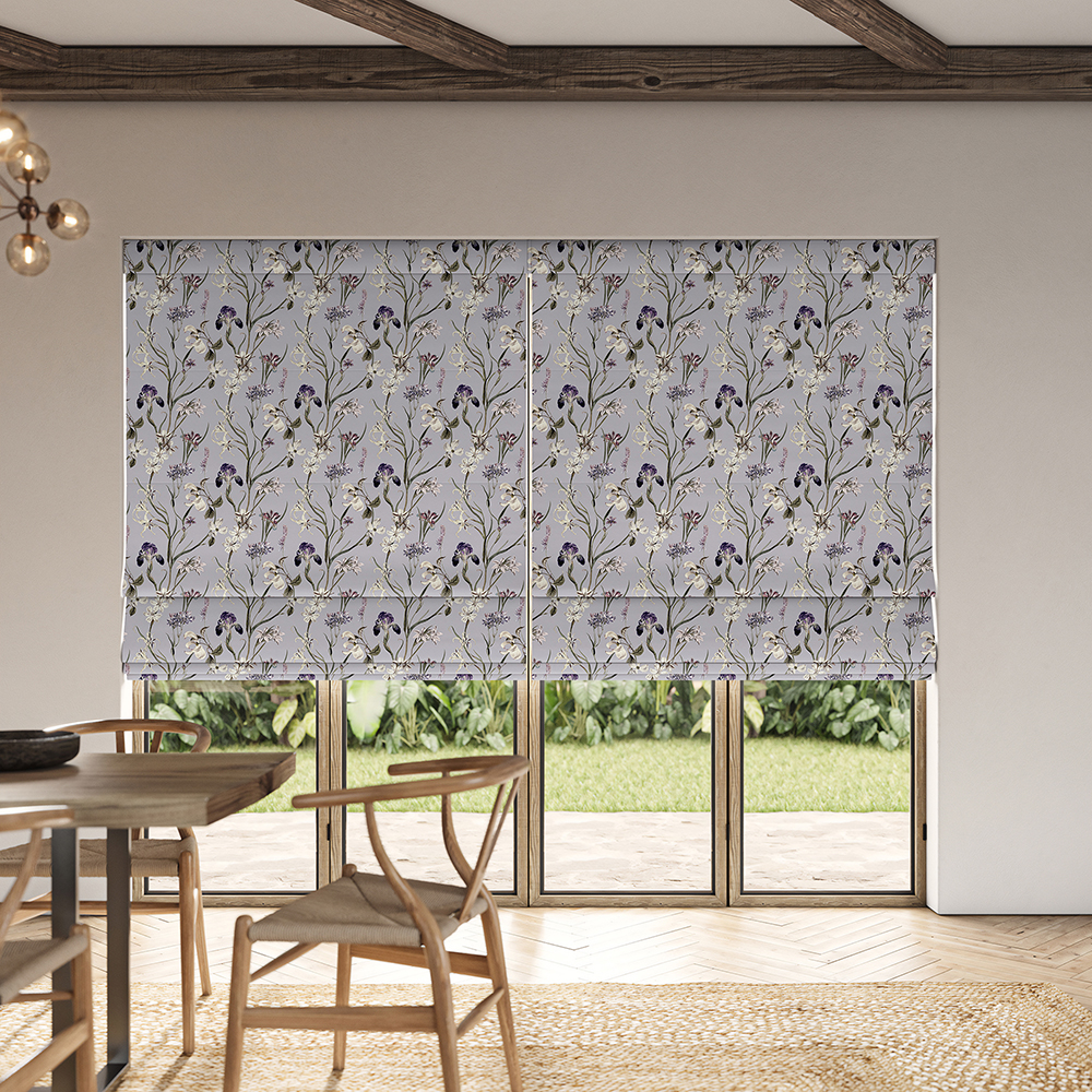 Iris Lavender Roman Blind