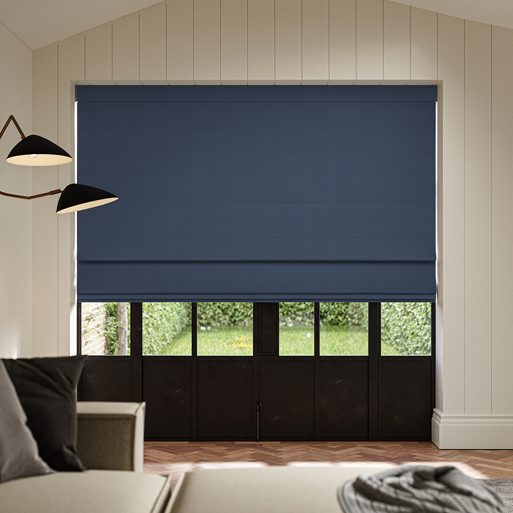 Meryl Indigo Roman Blind
