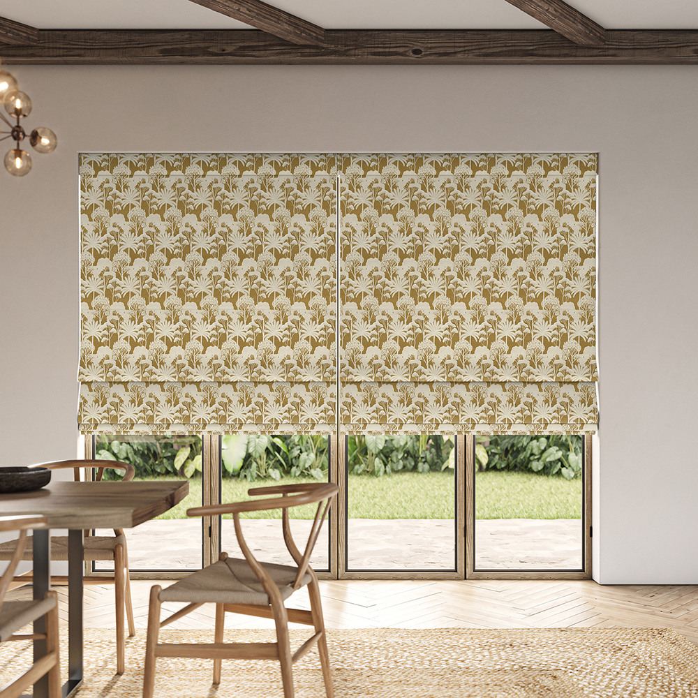 Ruby Ochre Roman Blind
