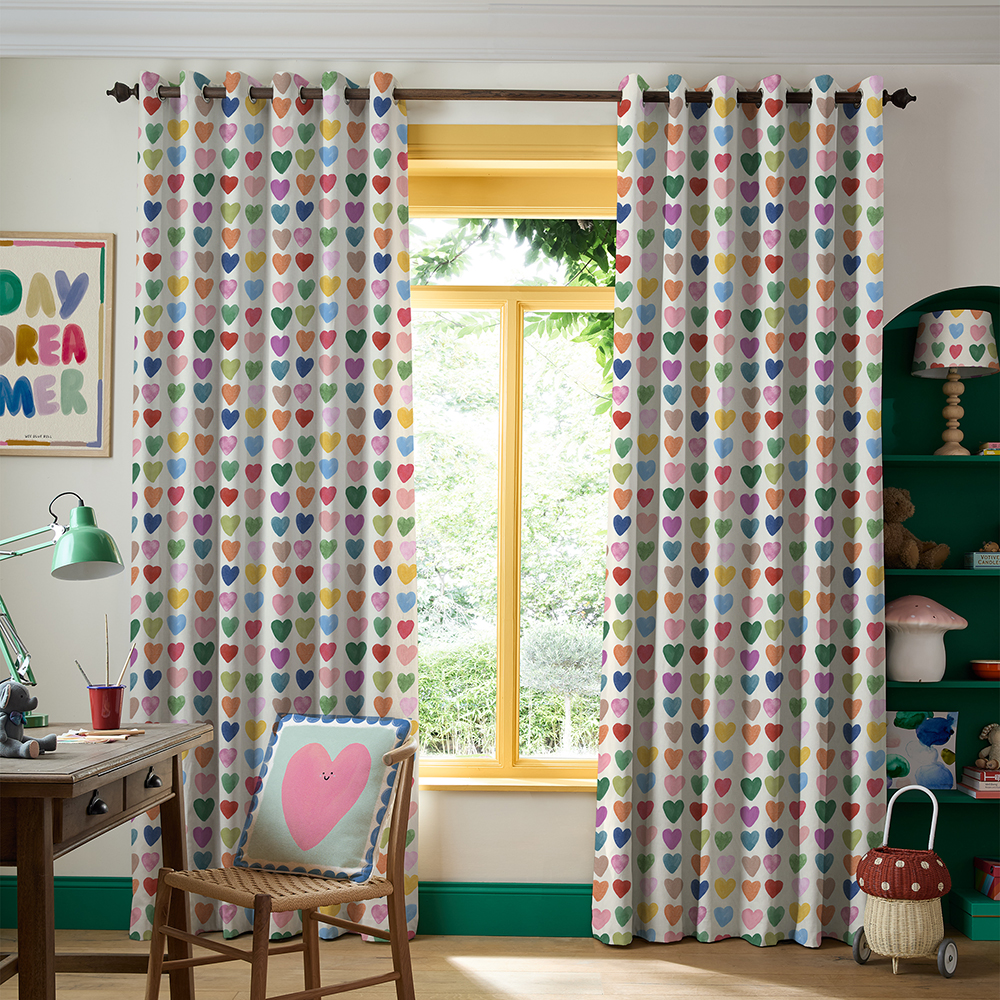 Love Hearts Multi Curtains