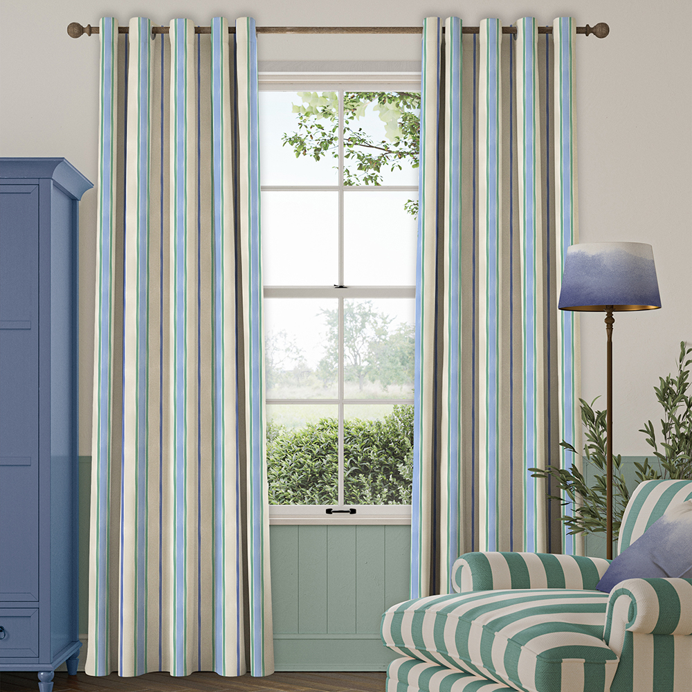 Seaside Stripe Atlantic Curtains