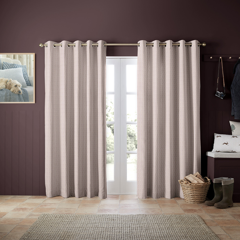 Oscar Stripe Raspberry Curtains
