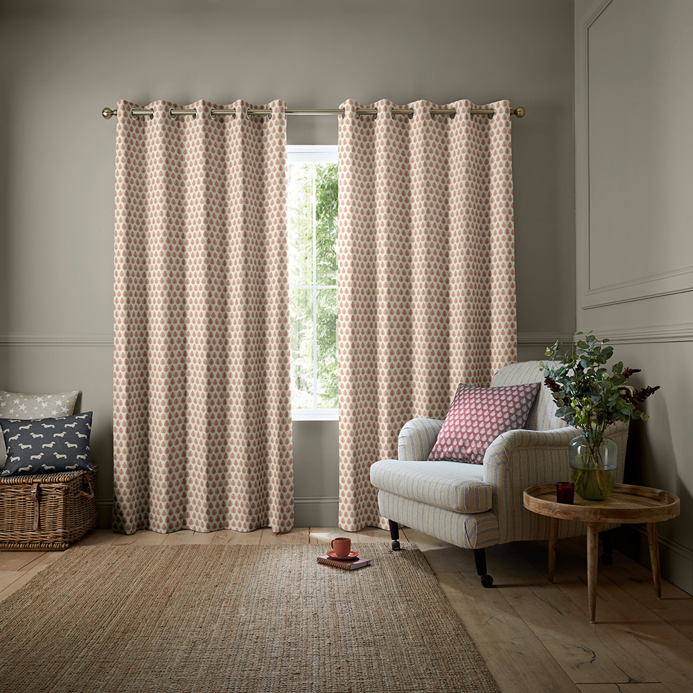 Jaipur Print Rust Curtains