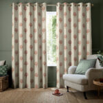 Yew Tree Print Rust Curtains