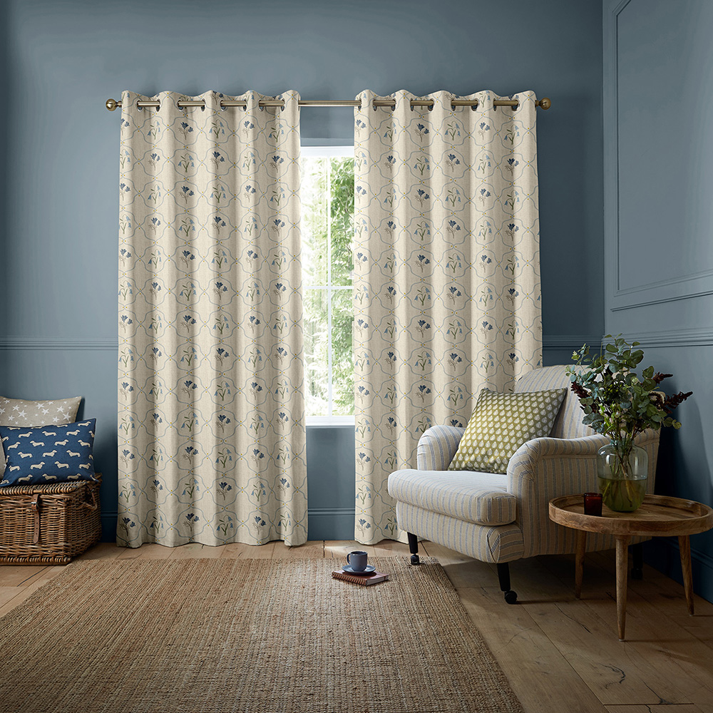 Margot Steel Blue Curtains