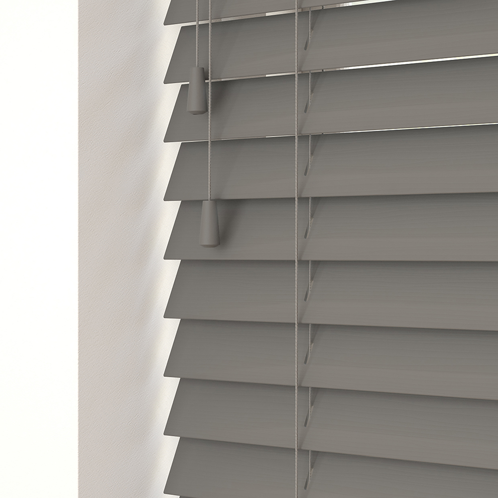 Slate Fine Grain Faux Wood Venetian Blind