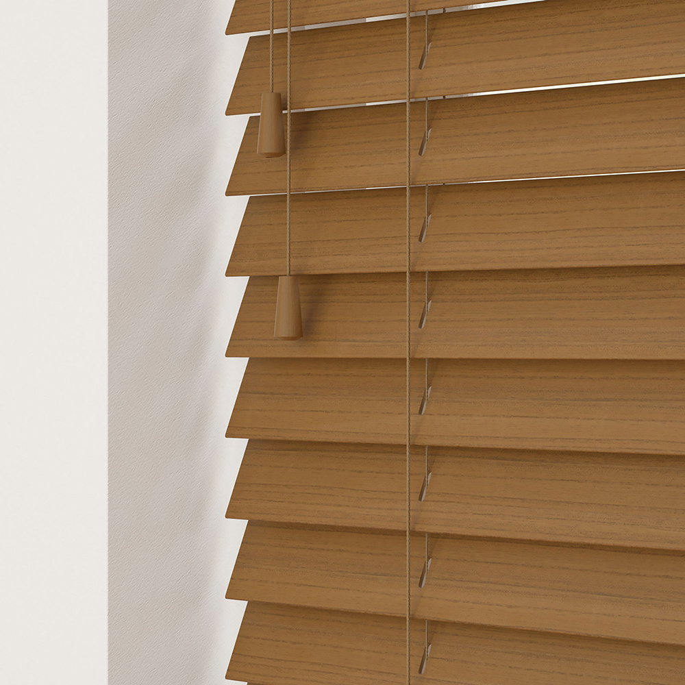 Pecan Oak Faux Wood Venetian Blind