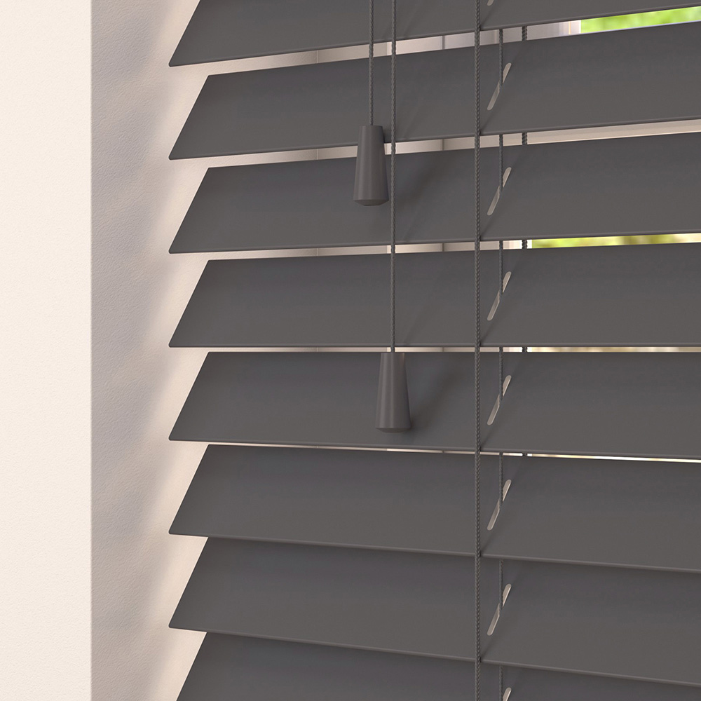 Lead Matt Faux Wood Venetian Blind