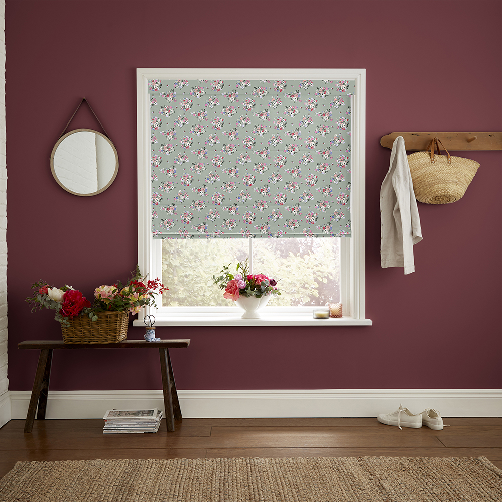 Clifton Floral Sage Roman Blind
