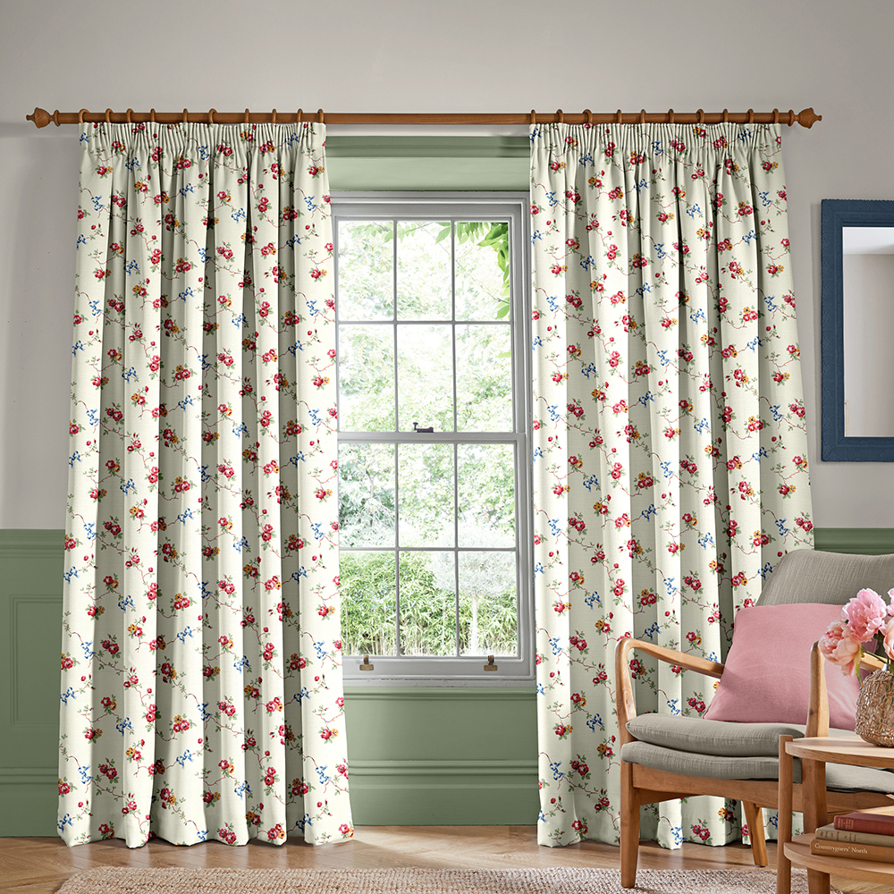 Rose and Bows Multi Curtains