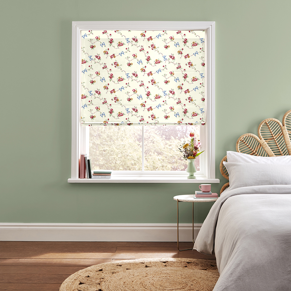 Rose and Bows Multi Roman Blind