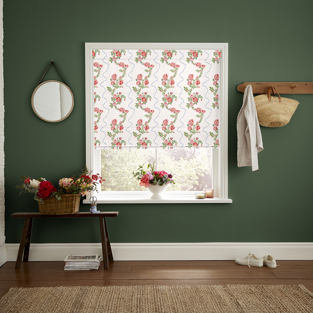 Rose Flutter Pink Roman Blind
