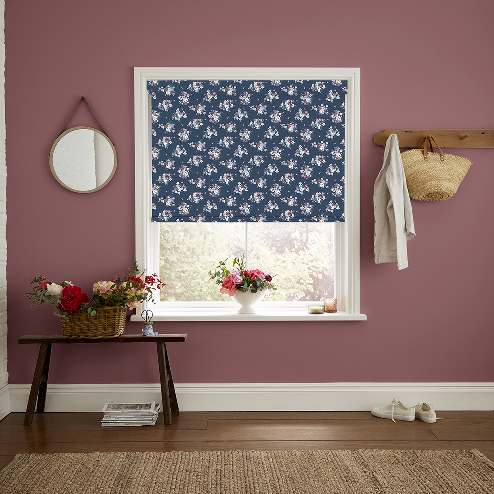 Clifton Floral Navy Roller Blind