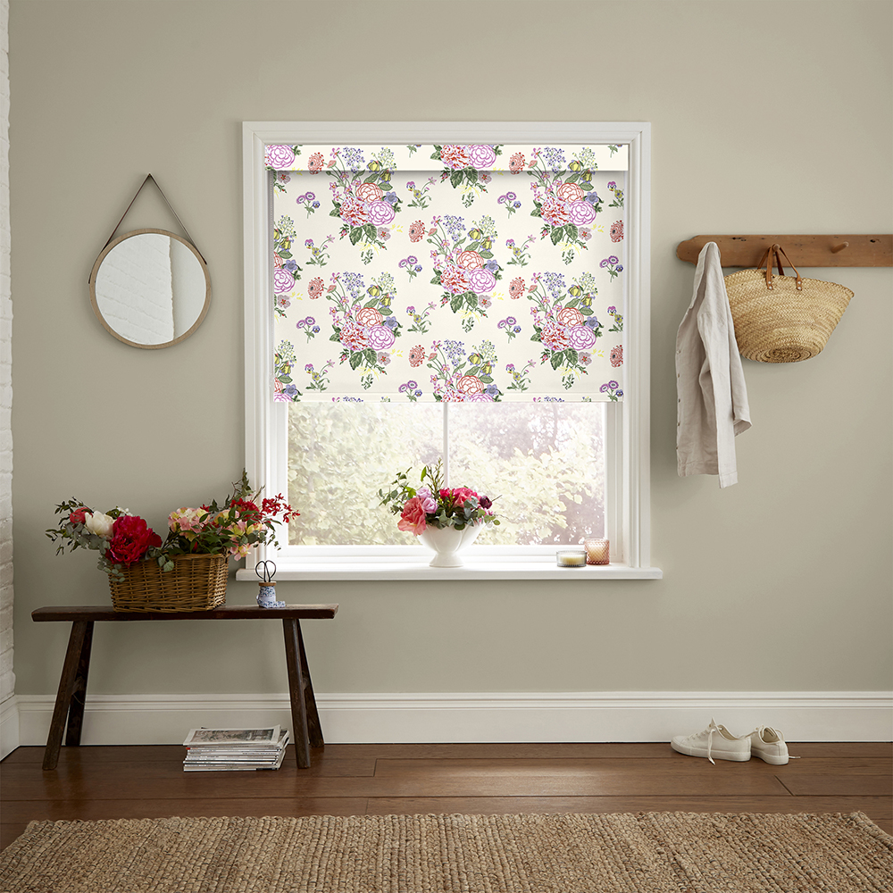 Summer Floral Cream Roller Blind