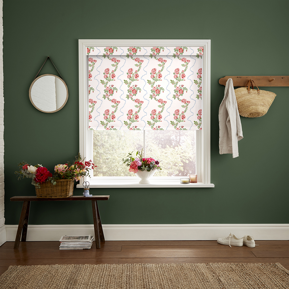 Rose Flutter Pink Roller Blind