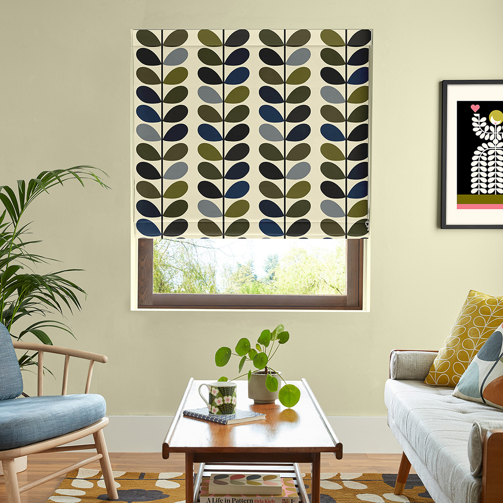 Multi Stem Moss Roman Blind