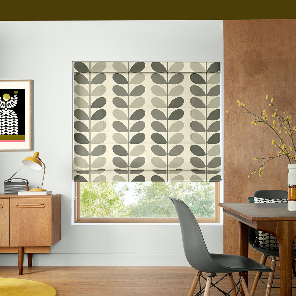 Multi Stem Warm Grey Roman Blind