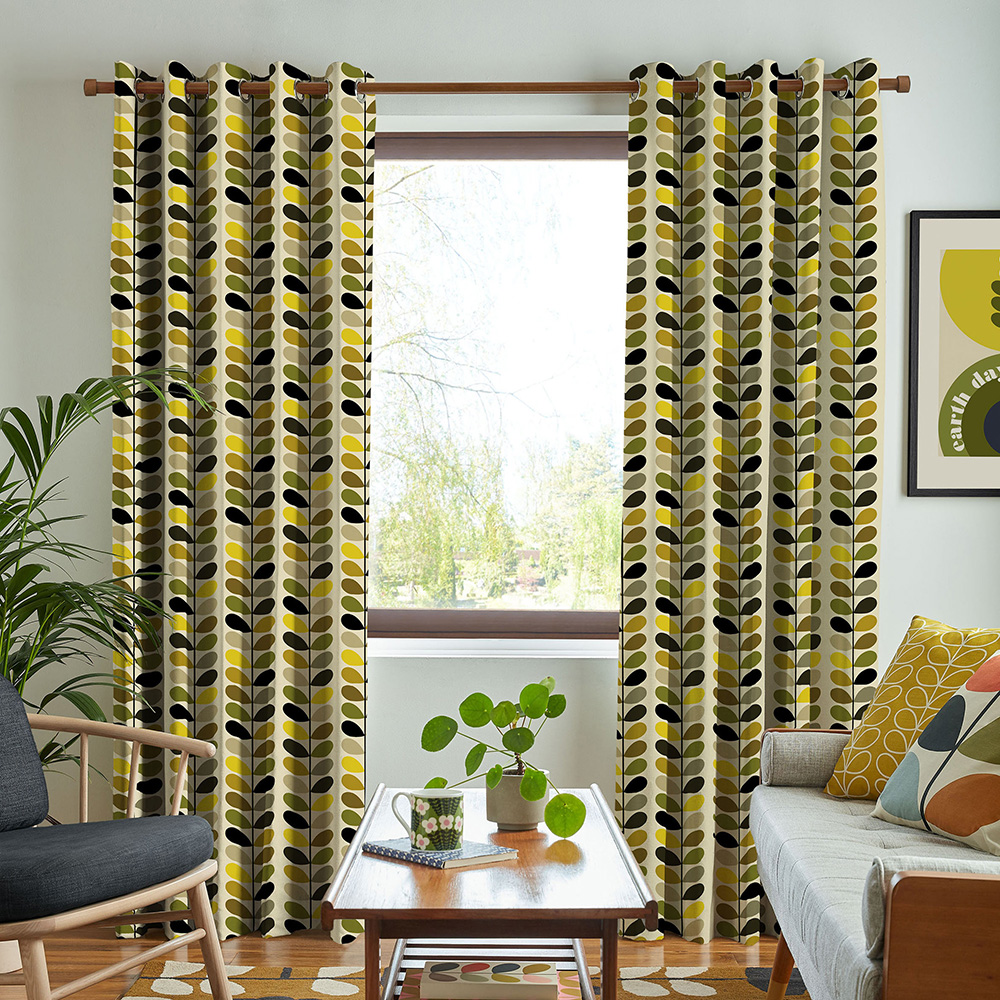 Multi Stem Yellow Curtains