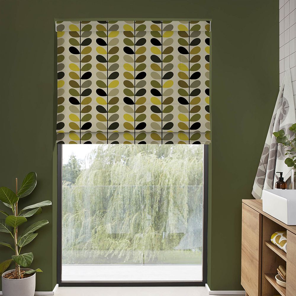 Multi Stem Yellow Roman Blind