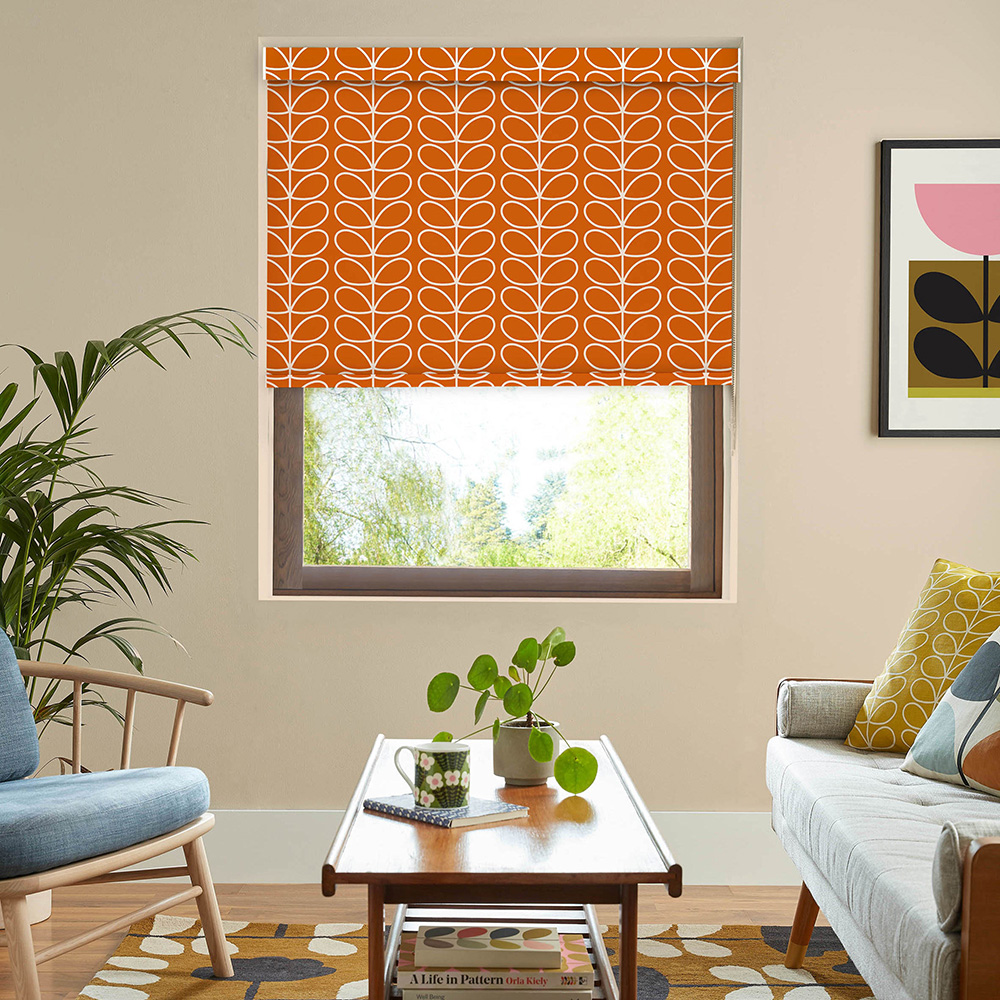 Linear Stem Persimmon Roller Blind
