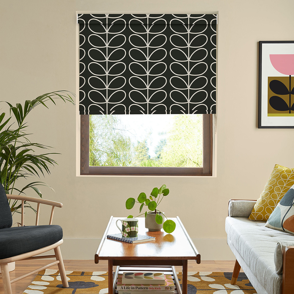 Jumbo Linear Stem Liquorice Roller Blind