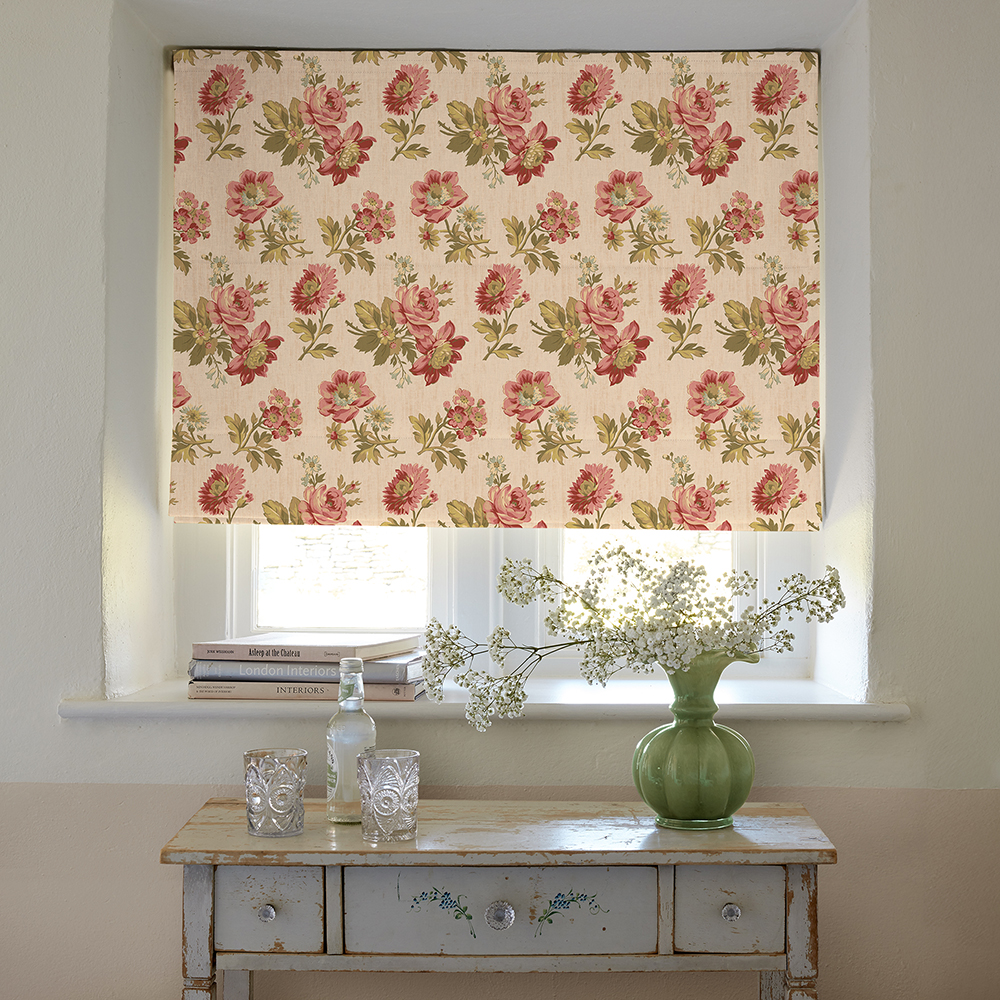 Eloise Vintage Pink Roman Blind