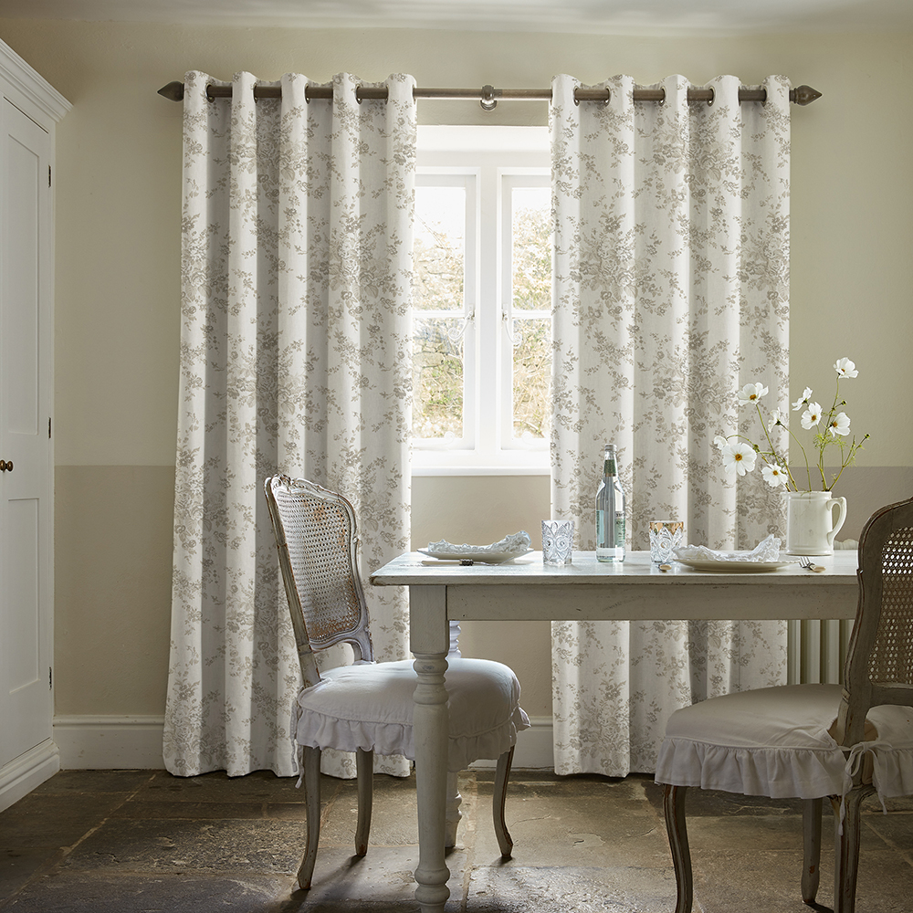 Garden Floral Warm Natural Curtains