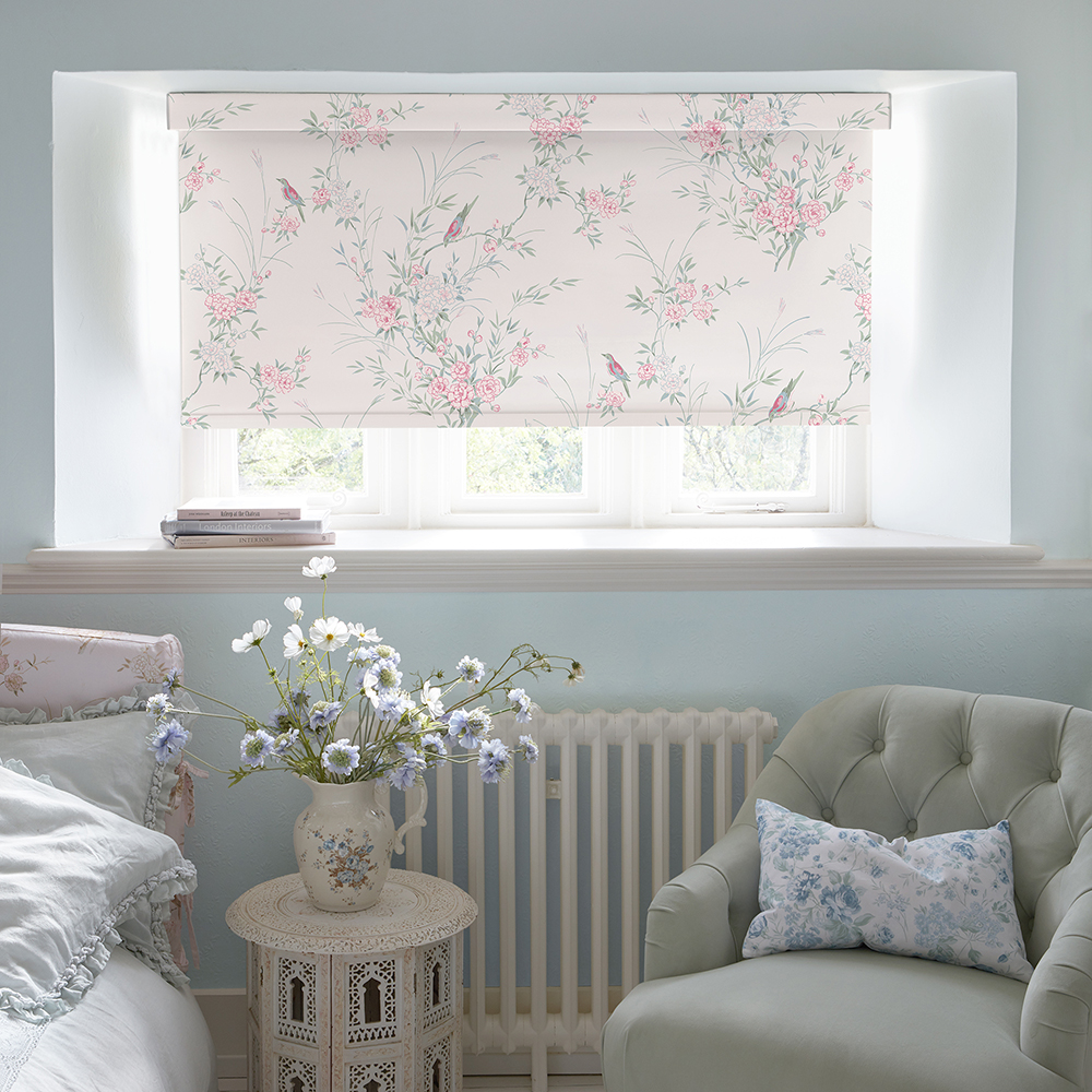 Bird Chinoiserie Blossom Roller Blind