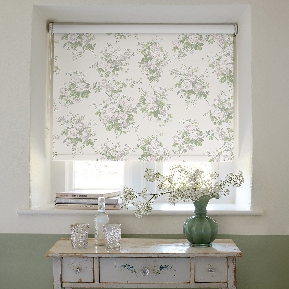 Rose Chintz Natural Roller Blind