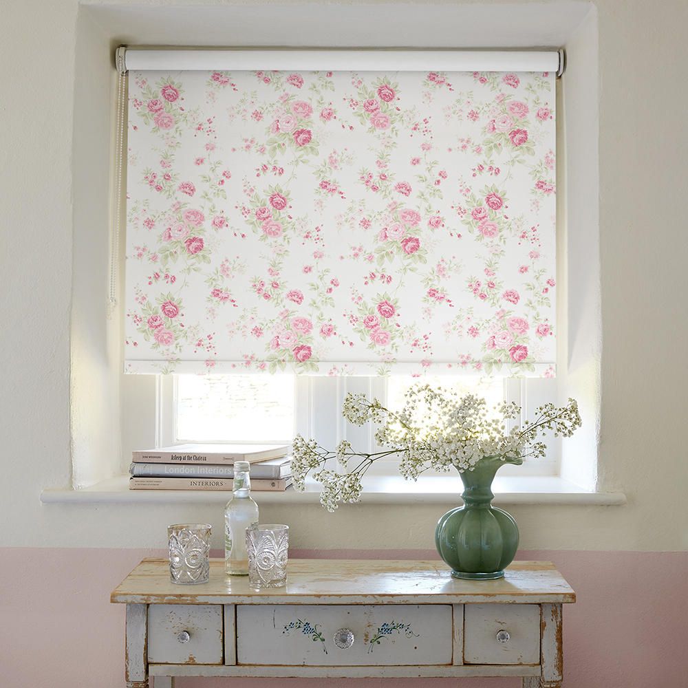 Wildflower Rose Roller Blind
