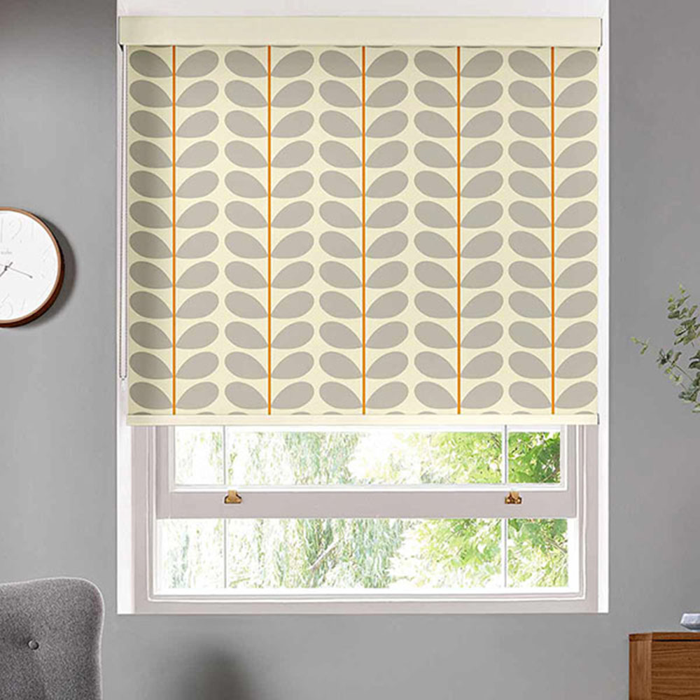 Two Colour Warm Grey Roller Blind