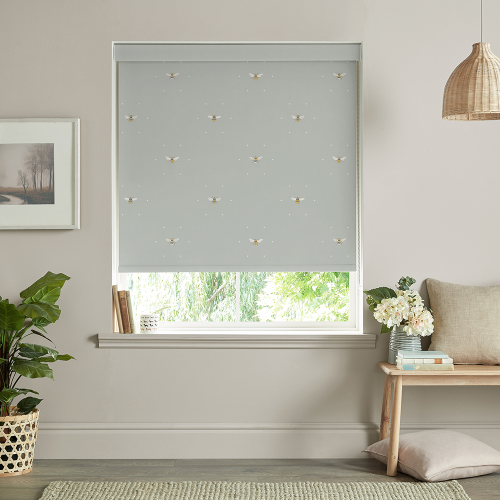 Bee Pale Slate Roller Blind
