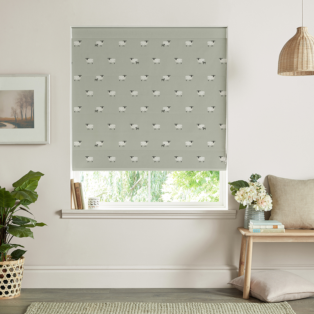 Sheep Sage Roman Blind