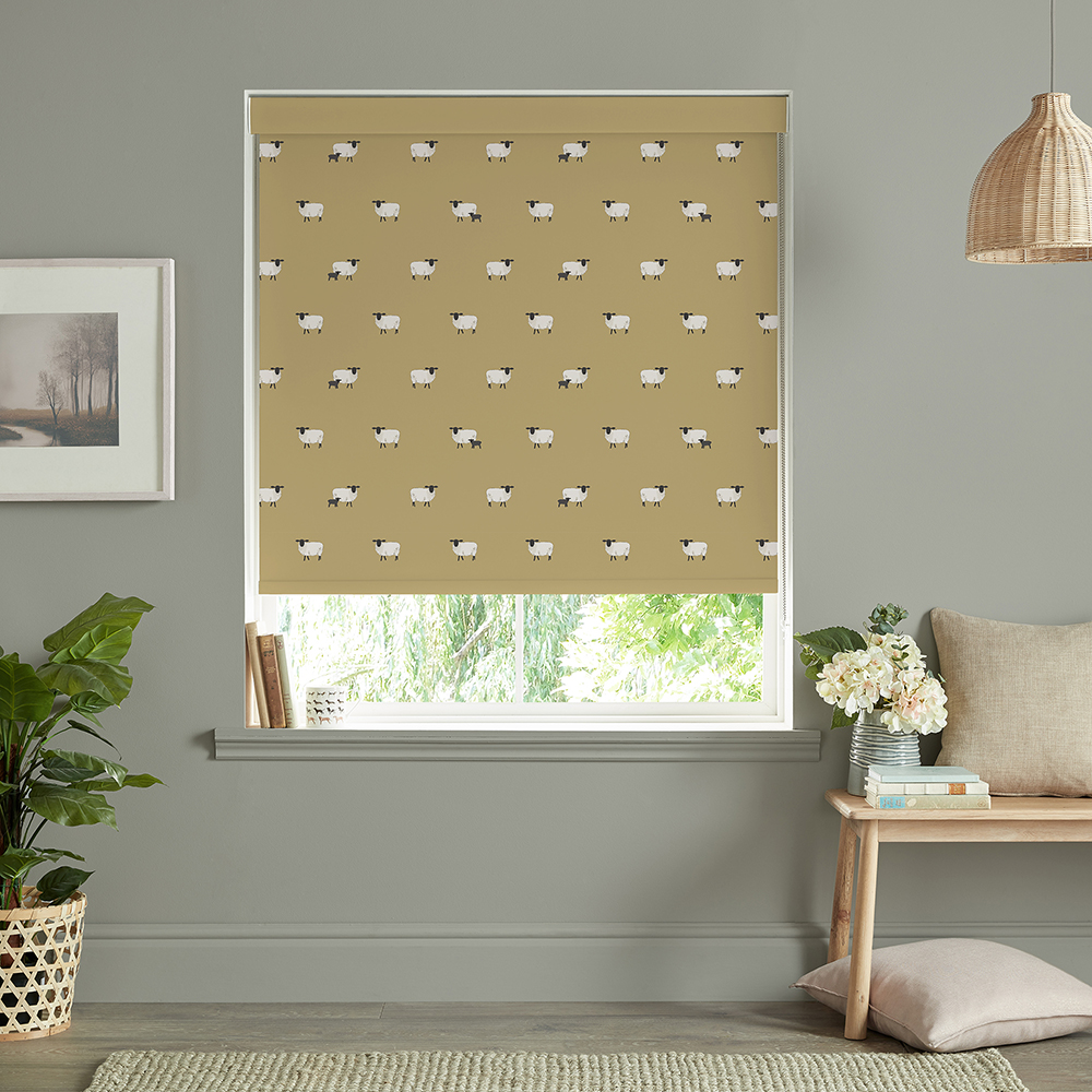 Sheep Ochre Roller Blind