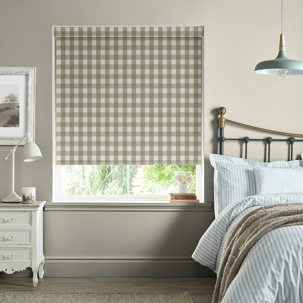 Gingham (SA) Warm Stone Roller Blind