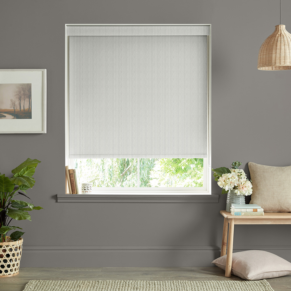 Stamford Stripe Grey Roller Blind