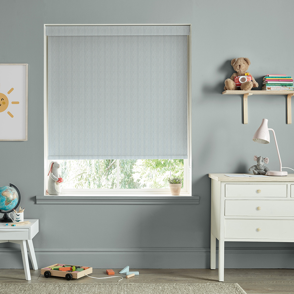 Stamford Stripe Blue Roller Blind