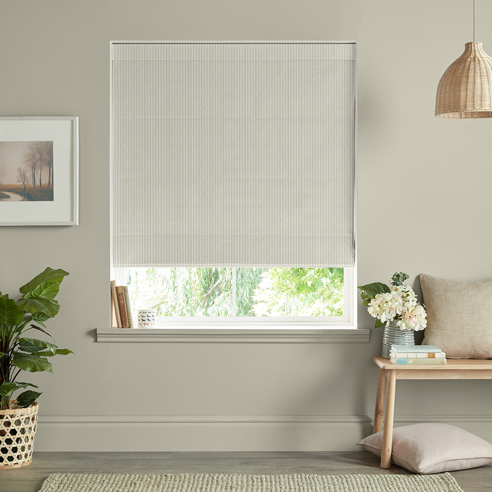 Stamford Stripe Natural Roman Blind