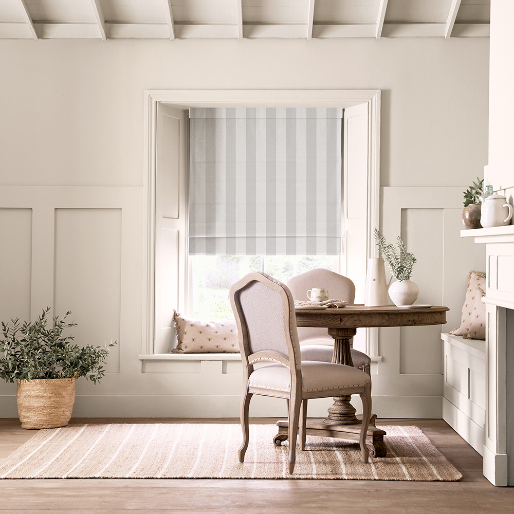 Witham Stripe Grey Roman Blind