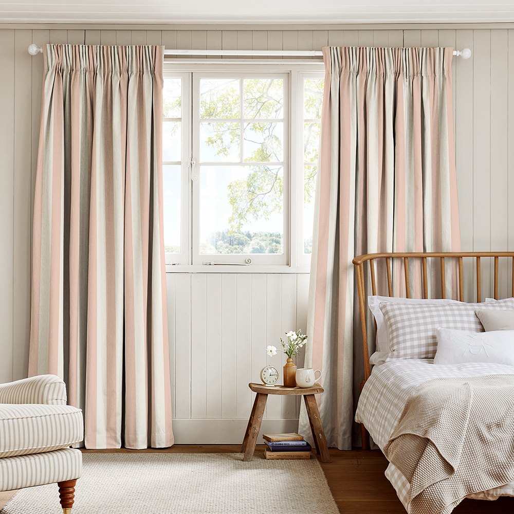 Witham Stripe Pink Curtains