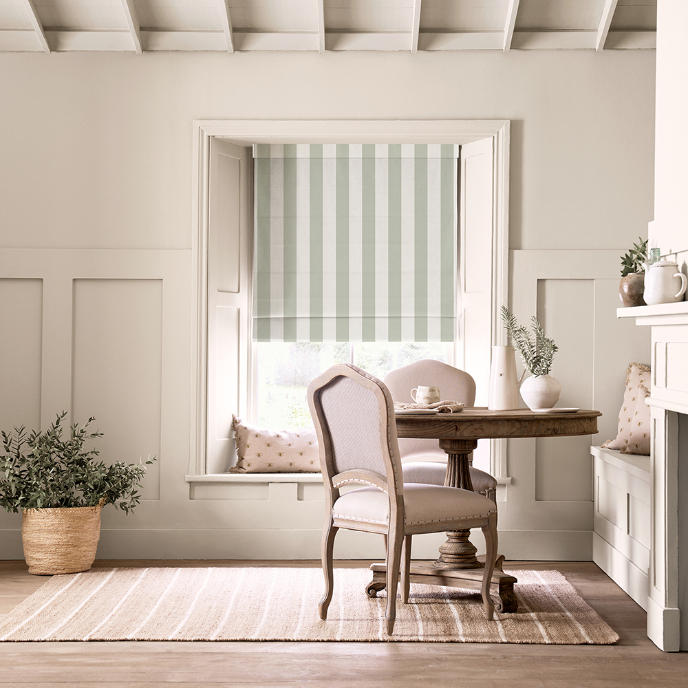 Witham Stripe Sage Roman Blind