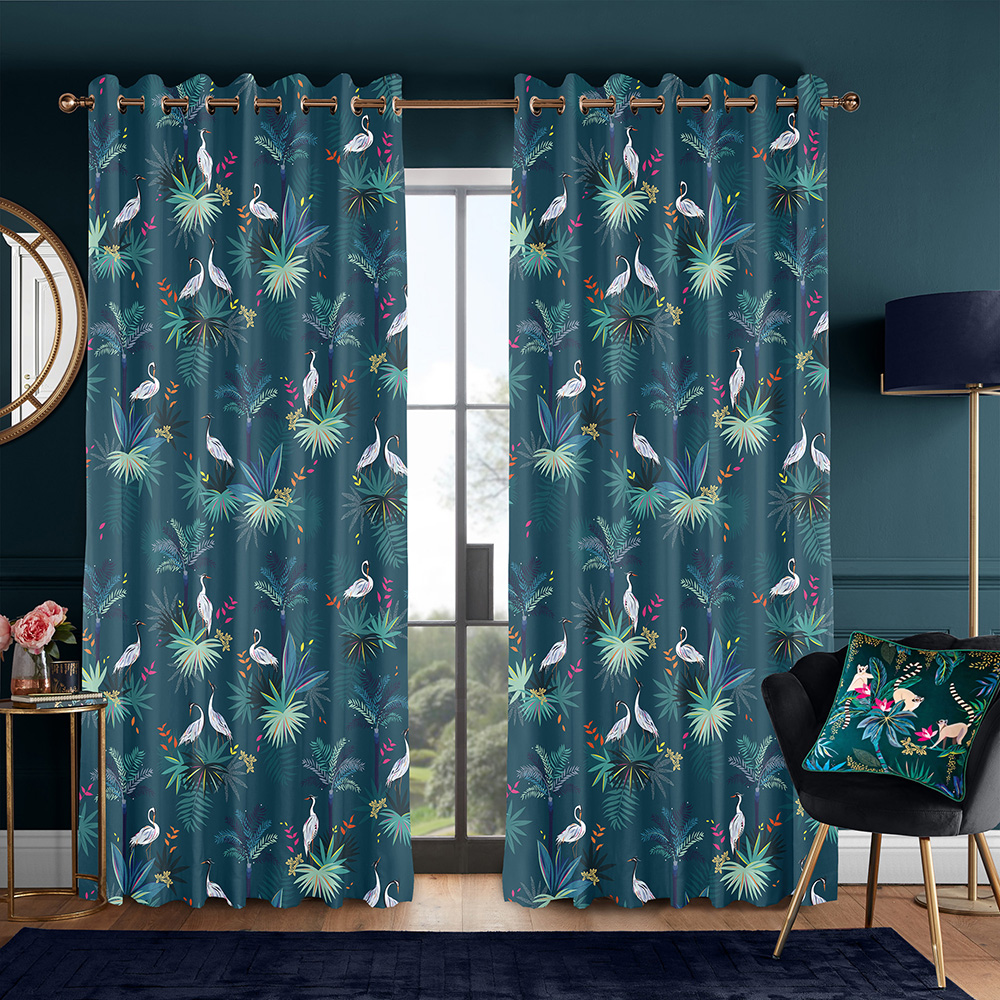 Heron Teal Curtains