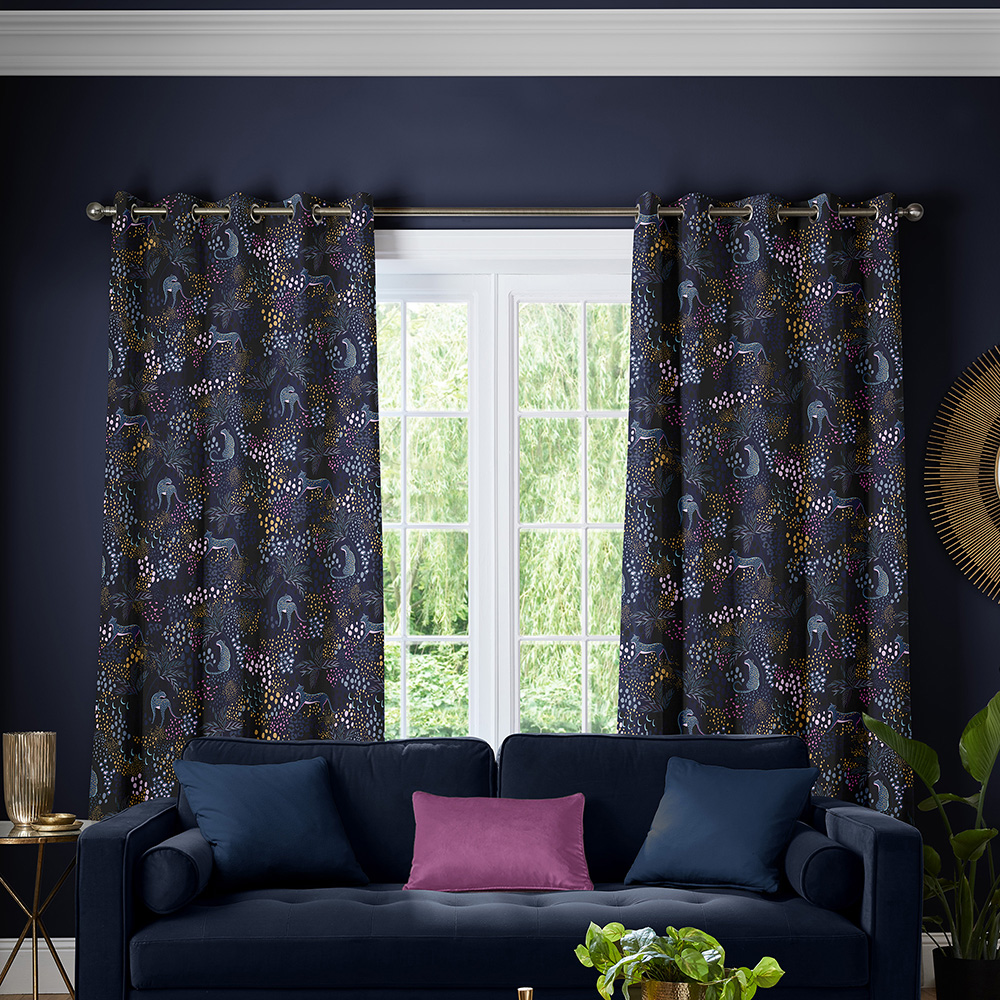 Leopard Midnight Curtains