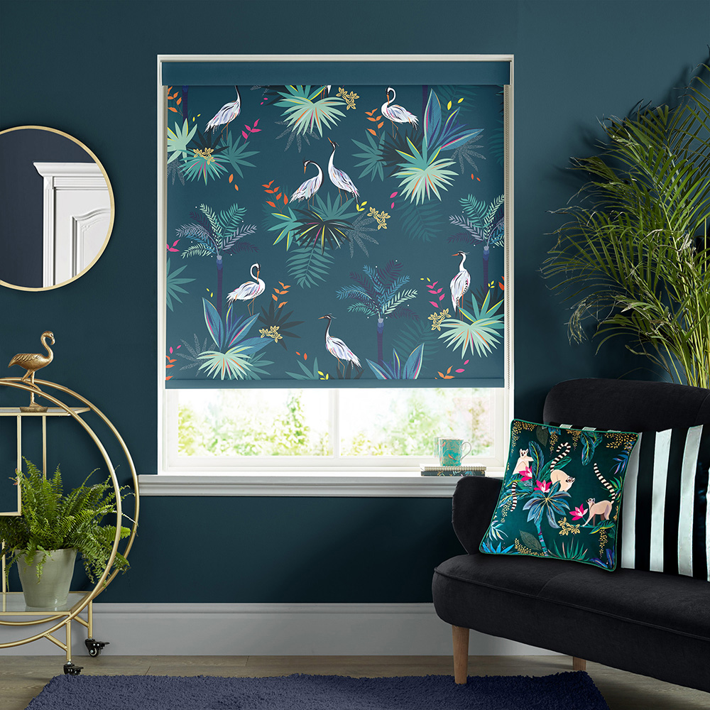 Heron Teal Roller Blind